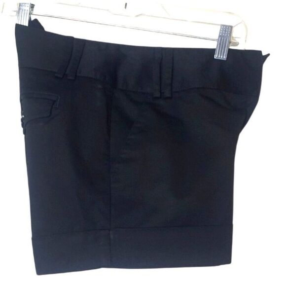 Express Womens Black Cuffed Shorts Size 6 Dressy Pockets Belt Loops Formal - Picture 4 of 7